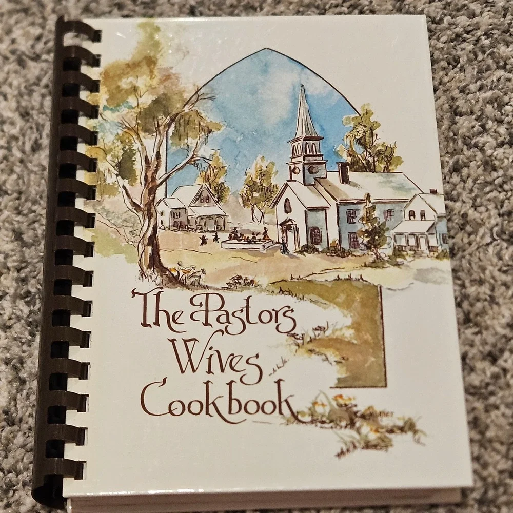 VTG 1978 The Pastors Wives Cookbook Church Americana Southern Cottage Hardback